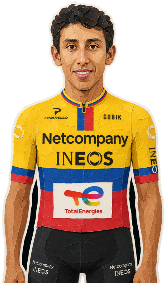 Egan Bernal paper-collage portrait